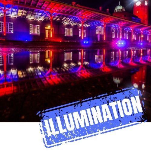 Gebäude und Illuminationsbeleuchutng Hapag Hallen