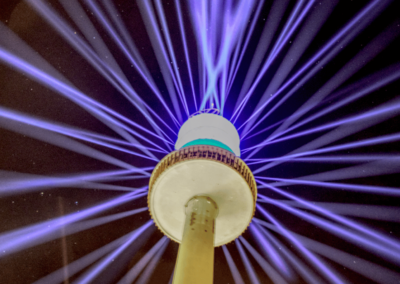 lichttechnik, Funk und Fernsehturm leuchtet